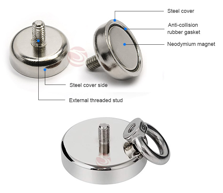 External Threaded Stud Cup Neodymium Pot Magnet