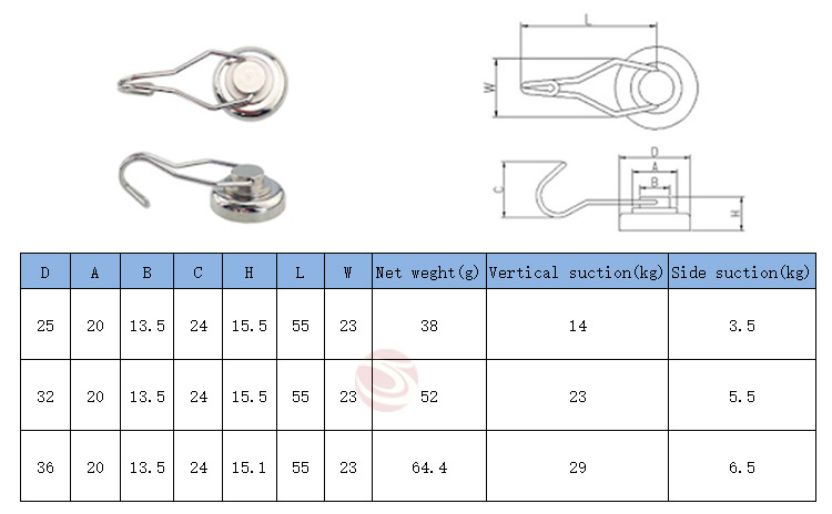 Strong Swivel Swing Magnetic Hooks